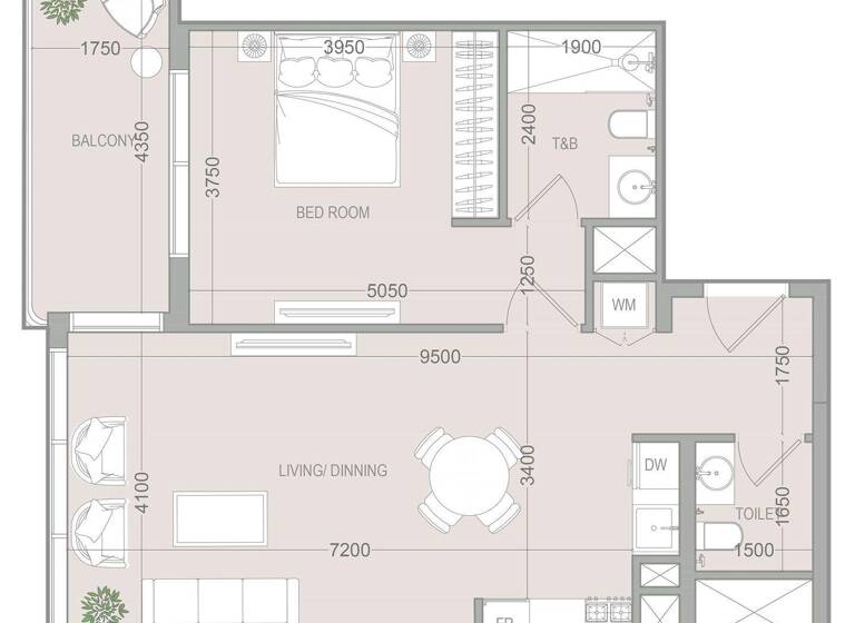 Wohnung zum Kauf provisionsfrei 261.638 € 2 Zimmer 70,4 m² Dubai 00000