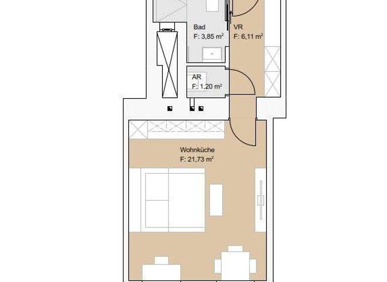 Studio zum Kauf 179.000 € 1 Zimmer 33,5 m² 2. Geschoss Klausgasse 46 Wien 1160