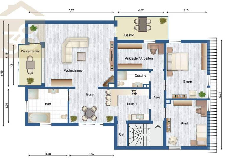 Wohnung zur Miete 990 € 4 Zimmer 120 m² 1. Geschoss Vorsfelde 38448