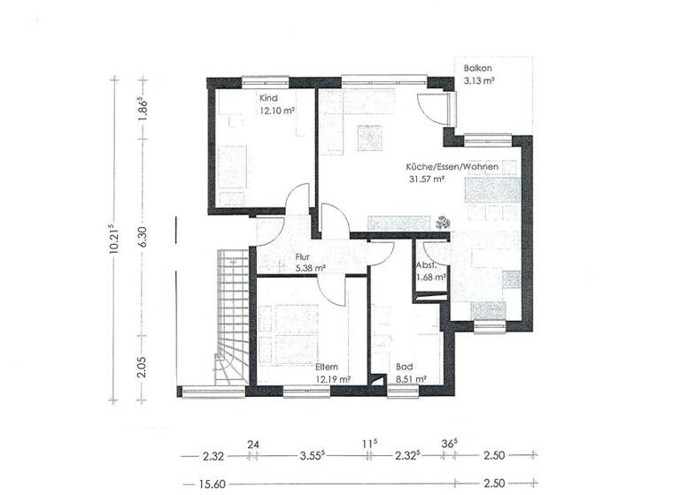 Wohnung zum Kauf 340.000 € 3 Zimmer 73,2 m² 1. Geschoss Burlafingen Neu-Ulm 89233