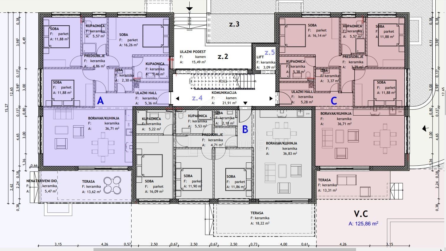 Wohnung zum Kauf 660.897 € 4 Zimmer 113 m²<br/>Wohnfläche Rovinj center 52210