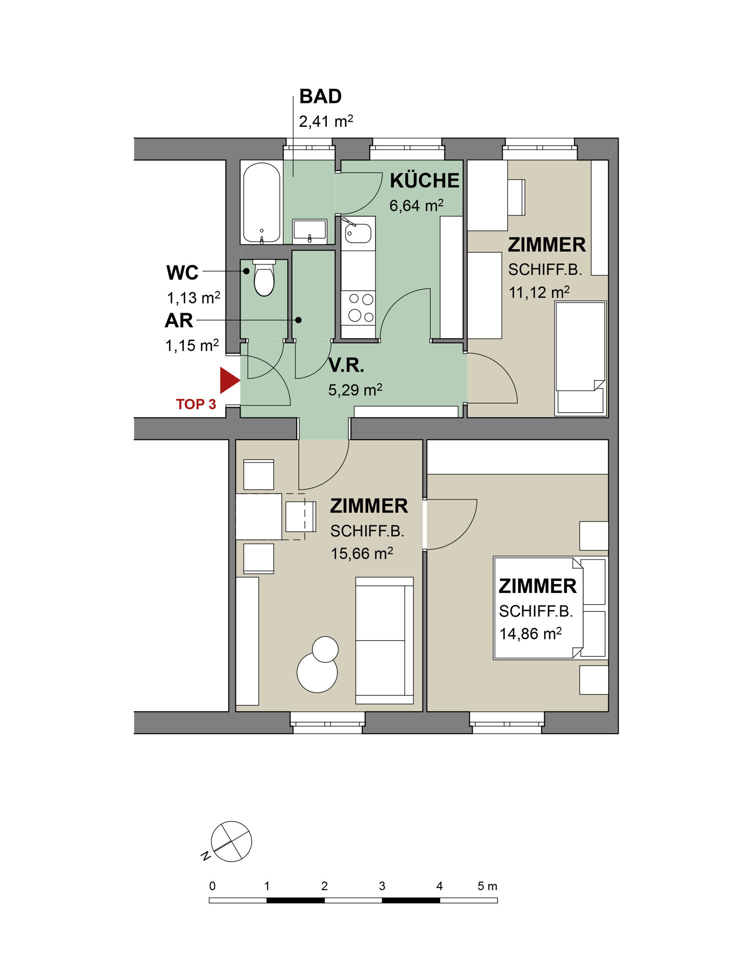 Studio zum Kauf 216.000 € 3 Zimmer 58,3 m²<br/>Wohnfläche Schwechat 2320