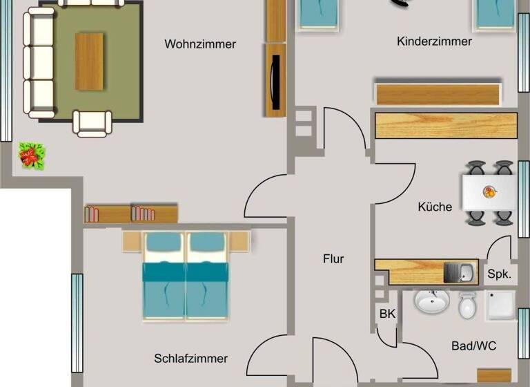 Wohnung zur Miete 776 € 3,5 Zimmer 95,9 m² 1. Geschoss Wichernstraße 16 Innenstadt Ahlen 59229