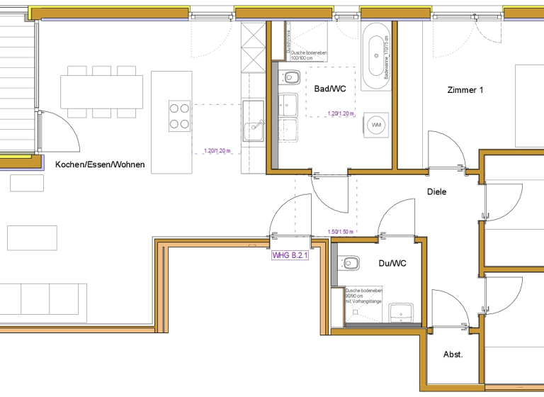 Wohnung zum Kauf provisionsfrei 489.000 € 4 Zimmer 121 m² 2. Geschoss Tiengen Waldshut-Tiengen 79761