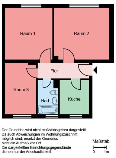 Wohnung zur Miete 440 € 3 Zimmer 58,8 m² EG Harkortstraße 44 Bövinghausen Castrop-Rauxel 44577