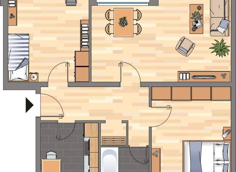 Wohnung zur Miete 589 € 3 Zimmer 76,2 m² 1. Geschoss frei ab 17.04.2026 Vieländer Weg 262 Surheide Bremerhaven 27574