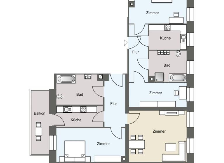 Wohnung zum Kauf 250.000 € 4 Zimmer 102 m²<br/>Wohnfläche 1.<br/>Geschoss Gohlis-Süd Leipzig 04155