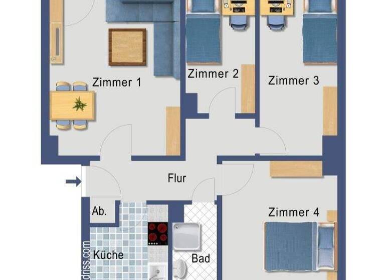 Wohnung zum Kauf provisionsfrei 184.000 € 4 Zimmer 67,6 m² 1. Geschoss Heinrich-Gefken-Straße 7 Lehe Bremen 28359