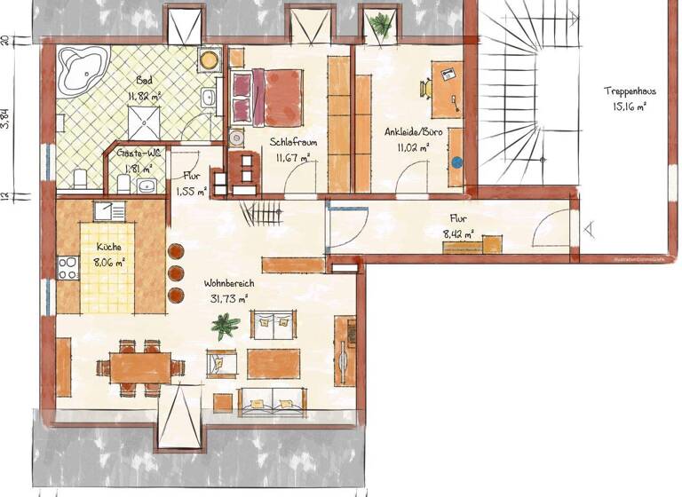 Wohnung zum Kauf provisionsfrei 490.000 € 3 Zimmer 86,1 m² 2. Geschoss Ebersberg 85560