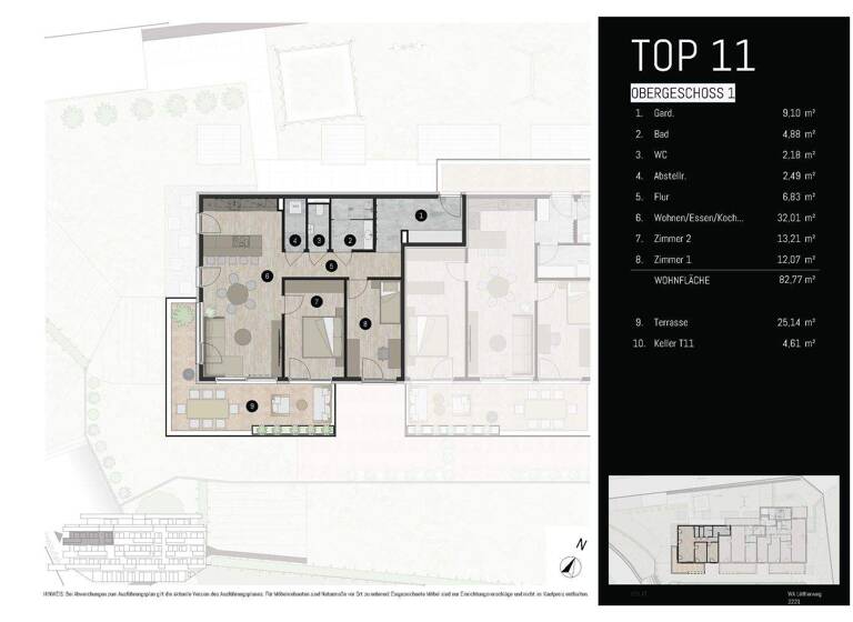 Terrassenwohnung zum Kauf - Erstbezug provisionsfrei 1.169.900 € 3 Zimmer 82,8 m² 1. Geschoss Löfflerweg 18 Hötting Innsbruck 6020