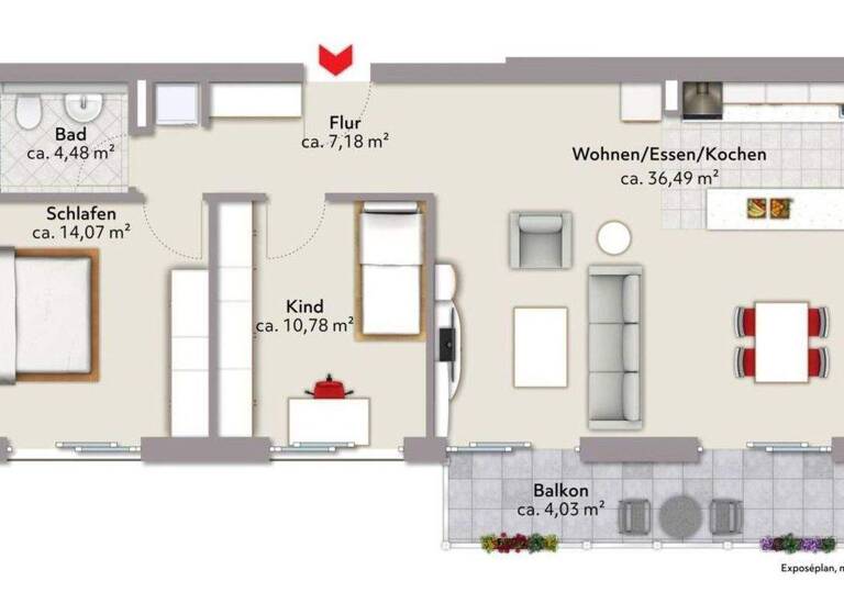 Wohnung zum Kauf - Erstbezug provisionsfrei 435.000 € 3 Zimmer 77 m² EG Dorfen 84405