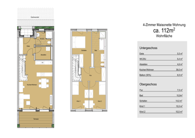 Maisonette zur Miete 1.495 € 4 Zimmer 112 m² frei ab sofort Nicolaihöfe 9 Höchstadt Höchstadt a.d.Aisch 91315