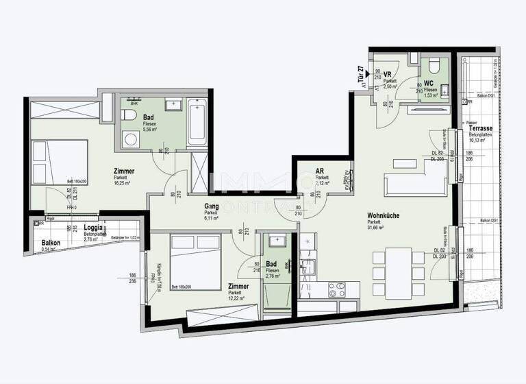 Wohnung zum Kauf - Erstbezug 598.900 € 3 Zimmer 83,5 m² 4. Geschoss Wien 1210