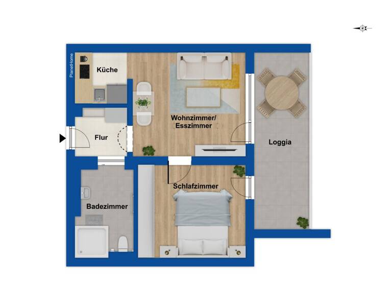 Wohnung zum Kauf 98.000 € 2 Zimmer 39,6 m² 1. Geschoss Ortenburg 94496