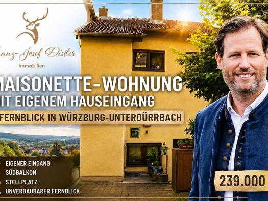 Maisonette zum Kauf 239.000 € 2 Zimmer 65,8 m² EG Unterdürrbach Würzburg 97080