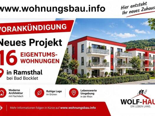 Wohnung zum Kauf - Erstbezug provisionsfrei 335.918 € 2 Zimmer 65 m² 1. Geschoss frei ab 01.06.2028 Zum Falbental Ramsthal 97729