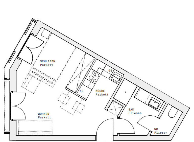 Studio zur Miete - Erstbezug 808 € 1 Zimmer 32,3 m² 15. Geschoss Wien 1220