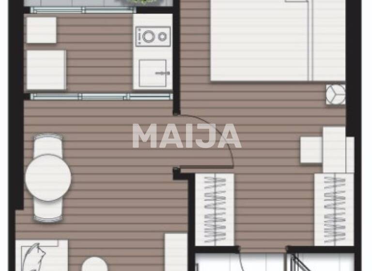 Studio zum Kauf 104.178 € 2 Zimmer 30,2 m² 5. Geschoss 558 Rama IX Rd, Khwaeng Din Daeng, Asok-Dindaeng Bang Rak 10400