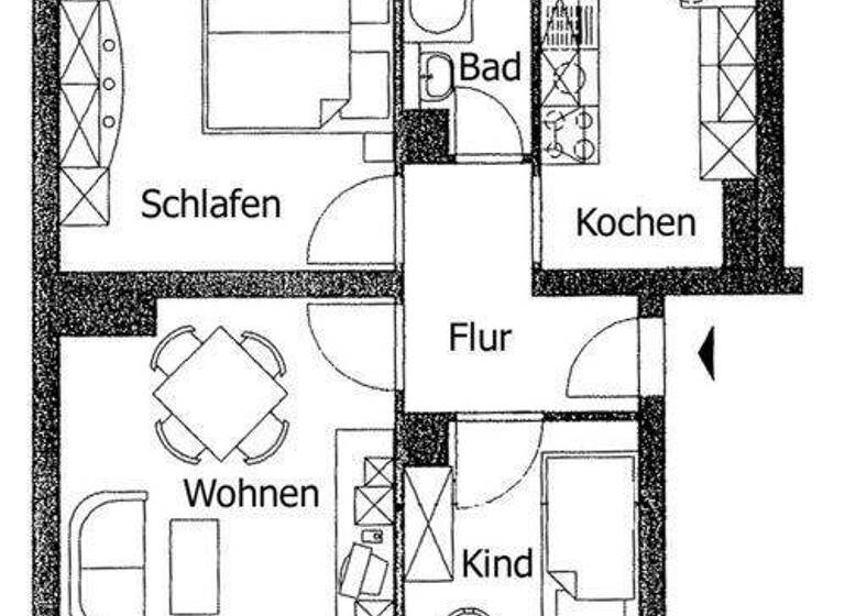 Wohnung zur Miete 486 € 3 Zimmer 54 m² Schreberstraße 01 Schkeuditz 04435