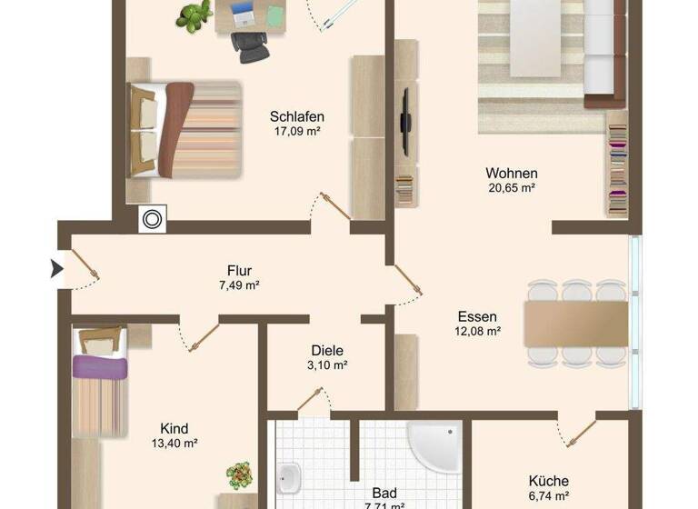 Wohnung zum Kauf provisionsfrei 350.000 € 3,5 Zimmer 92,5 m² 1. Geschoss Sexau 79350