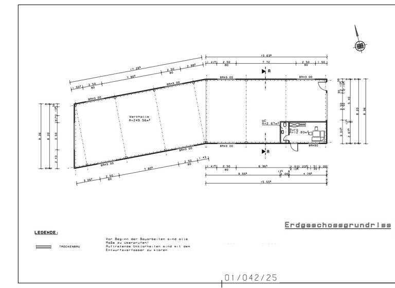 Lagerhalle zum Kauf - Erstbezug 325.000 € 272,7 m² Lagerfläche Grahlhof 18573