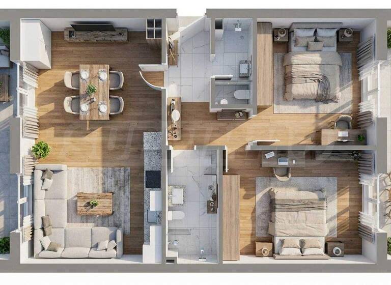 Studio zum Kauf 112.900 € 3 Zimmer 137,3 m² Plovdiv