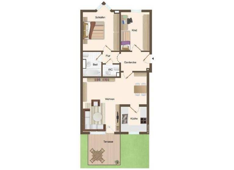 Wohnung zum Kauf 395.000 € 3 Zimmer 67,8 m² Klettham Erding 85435