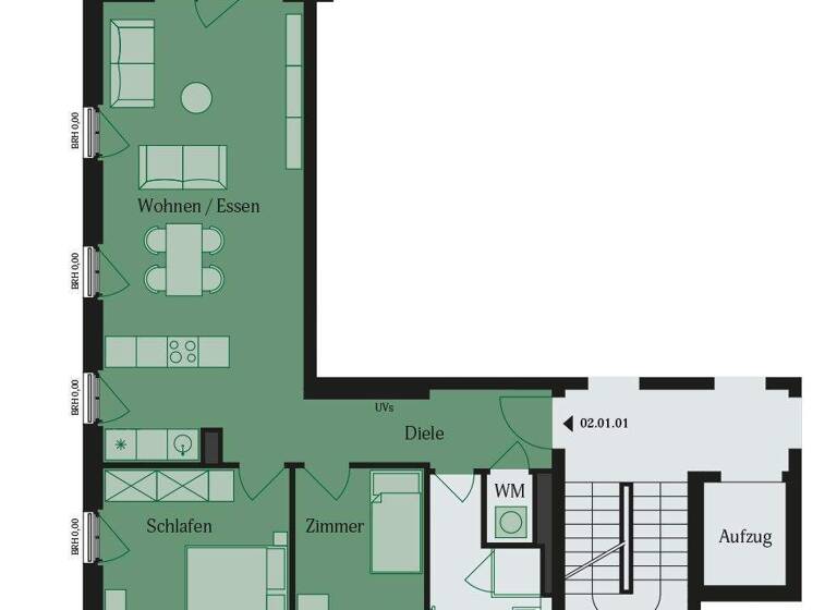 Wohnung zur Miete - Erstbezug 1.350 € 3 Zimmer 81,1 m² Bischof-Ketteler-Str. 28 Lämmerspiel Mühlheim 63165