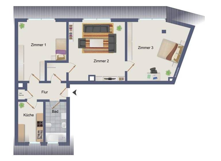 Wohnung zum Kauf 300.000 € 3 Zimmer 81 m² 2. Geschoss frei ab 01.05.2026 Durlach Karlsruhe / Durlach 76227