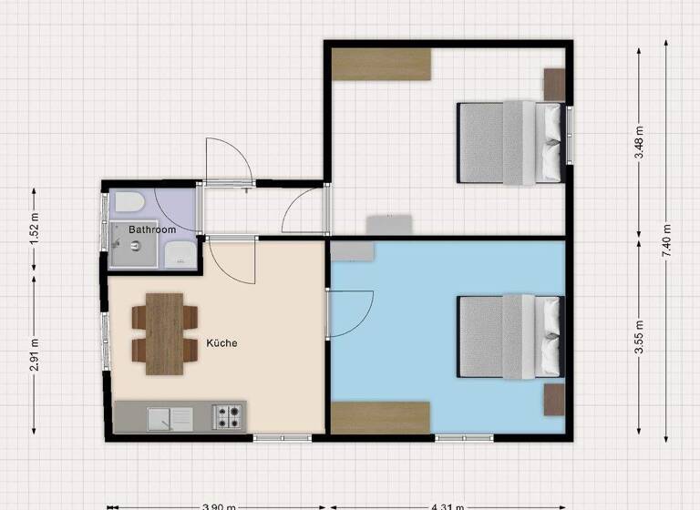 Wohnung zur Miete 990 € 2 Zimmer 50 m² 2. Geschoss Wyhlen Grenzach-Wyhlen 79639