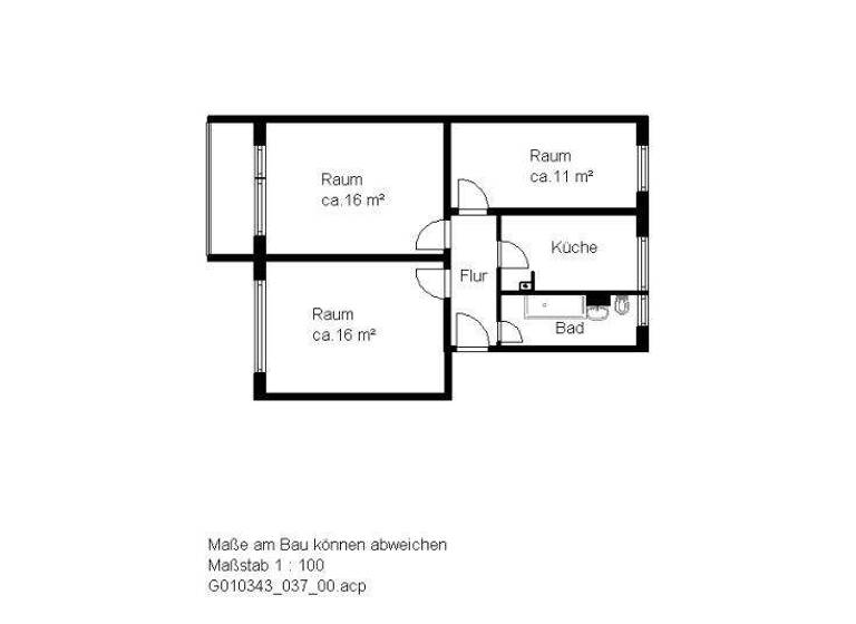 Wohnung zur Miete 359 € 3 Zimmer 59,7 m² 4. Geschoss Amsterdamer Str. 26 Südstadt Halle (Saale) 06128