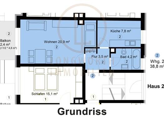 Wohnung zum Kauf 149.000 € 1,5 Zimmer 38,8 m² 3. Geschoss St Johannis Altstadt und engere Innenstadt 90419