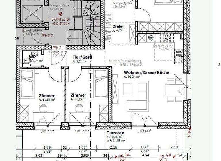 Wohnung zum Kauf - Erstbezug 559.494 € 4 Zimmer 103,6 m² EG Nordöstlicher Stadtteil Schweinfurt 97422