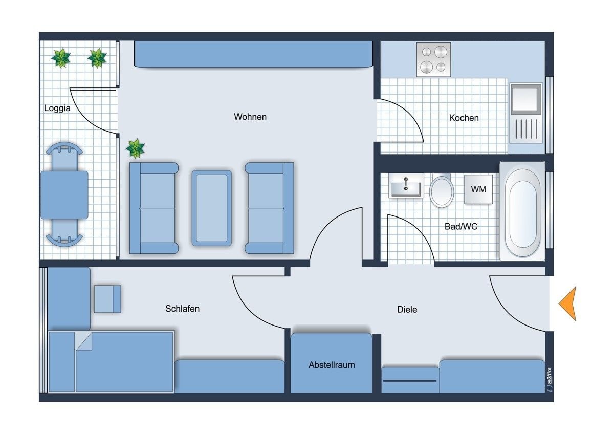 Wohnung zum Kauf 135.000 € 2 Zimmer 42 m²<br/>Wohnfläche Berg Fidel Münster 48153