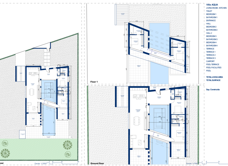 Villa zum Kauf provisionsfrei 951.500 € 5 Zimmer 305 m² 1.000 m² Grundstück frei ab sofort Murcia 30155