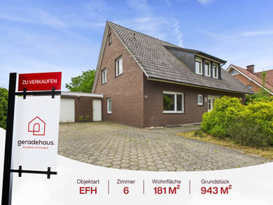 Einfamilienhaus zum Kauf 219.500 € 6 Zimmer 181 m² 943 m² Grundstück Lahre Haselünne / Lahre 49740