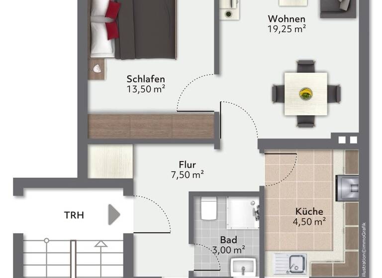 Wohnung zum Kauf 122.000 € 2 Zimmer 49,6 m²<br/>Wohnfläche Rabenberg Wolfsburg 38444