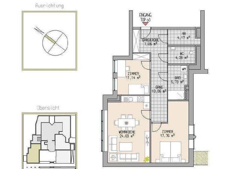 Wohnung zum Kauf 360.000 € 3 Zimmer 84,8 m² Friedhofallee Deutsch-Wagram 2232
