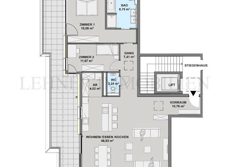Penthouse zum Kauf 879.000 € 3 Zimmer 113 m² Kalsdorf bei Graz 8401