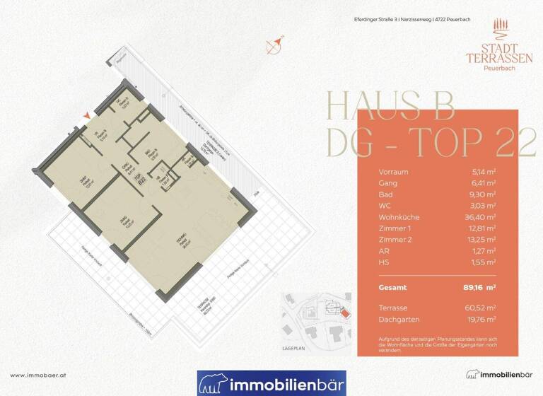 Wohnung zum Kauf - Erstbezug 486.746 € 3 Zimmer 89,2 m² 2. Geschoss Peuerbach 4722