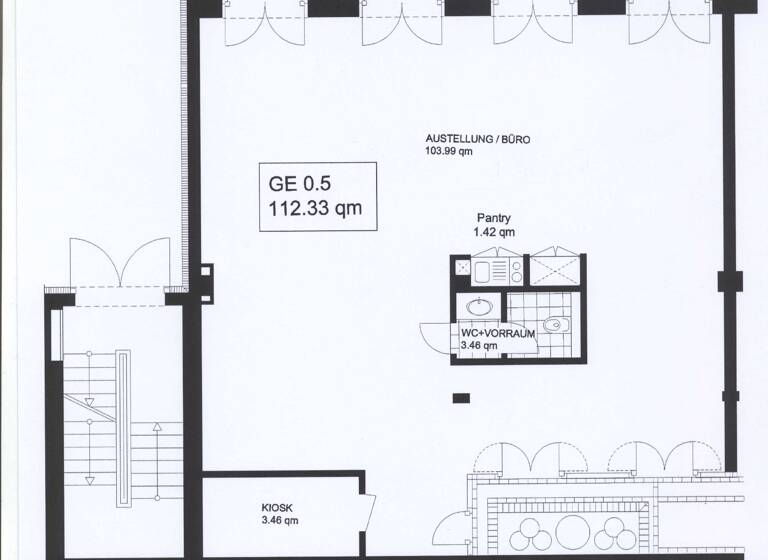 Bürofläche zur Miete 1.989 € 1 Zimmer 112,3 m²<br/>Bürofläche Prenzlauer Berg Berlin 10437