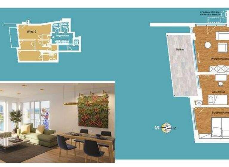 Terrassenwohnung zum Kauf - Erstbezug provisionsfrei als Kapitalanlage geeignet 699.000 € 3 Zimmer 113 m² Metternich Koblenz 56072
