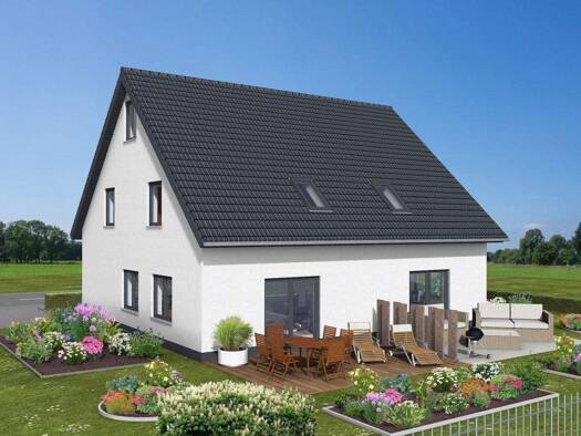 Doppelhaushälfte zum Kauf provisionsfrei 304.670 € 4 Zimmer 105 m² 242 m² Grundstück Grünthal-Viermorgen Stralsund 18437