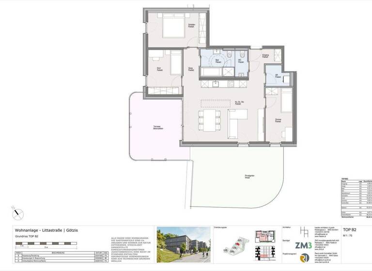 Terrassenwohnung zum Kauf - Erstbezug 615.000 € 4 Zimmer 86,8 m² EG Littastraße 12 Götzis 6840