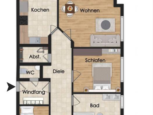 Wohnung zum Kauf 233.500 € 4 Zimmer 104 m² Westerstede 26655