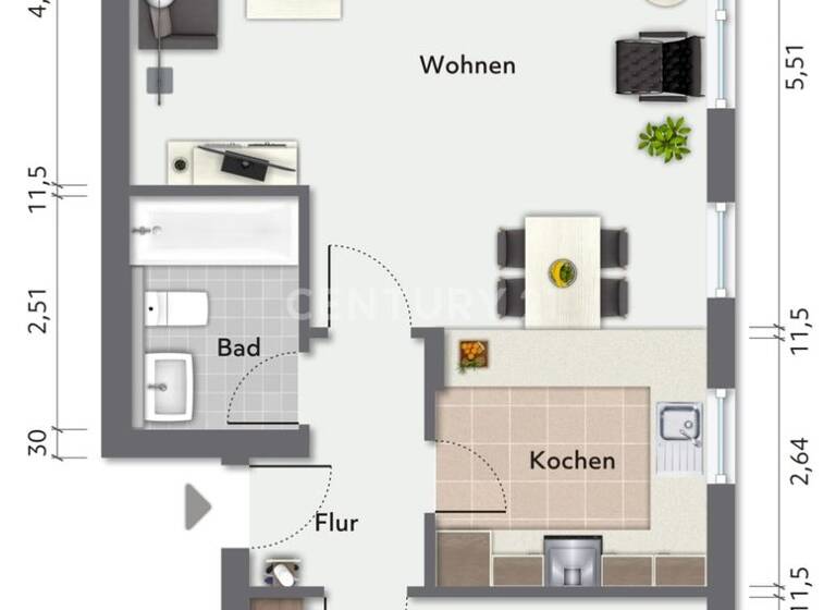 Wohnung zum Kauf 127.000 € 2 Zimmer 63,9 m² EG Boele Hagen 58099