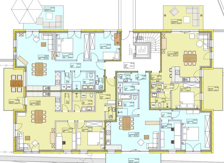 Terrassenwohnung zum Kauf - Erstbezug provisionsfrei 616.815 € 3 Zimmer 91 m² Geschoss EG/4 Bismarckstraße 52 Bad Kissingen 97688