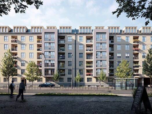 Wohnung zur Miete - Erstbezug 515 € 2 Zimmer 37,8 m² 4. Geschoss frei ab sofort Eisenbahnstraße 131b Volkmarsdorf Leipzig 04315