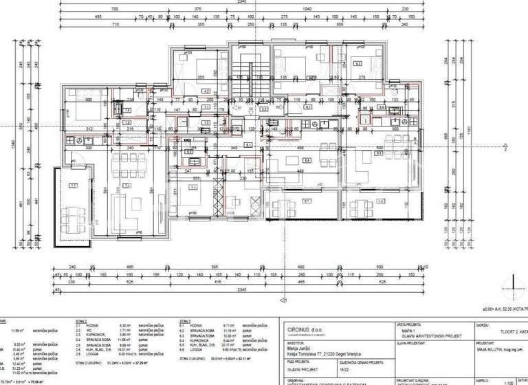 Wohnung zum Kauf 355.000 € 3 Zimmer 63 m² 2. Geschoss Okrug
