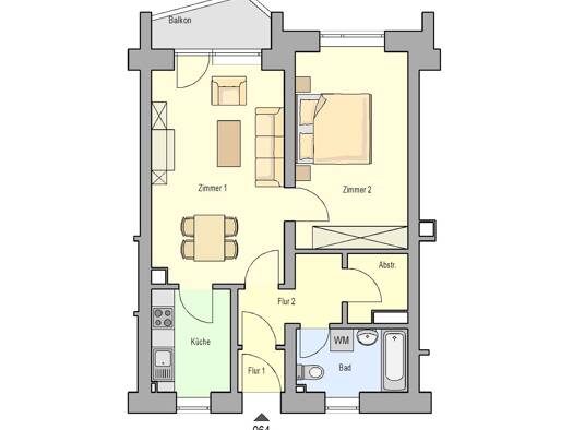 Wohnung zur Miete 580 € 2 Zimmer 55,9 m² EG frei ab 01.12.2026 Weltenburger Straße 106 Reichelsdorf Nürnberg 90453